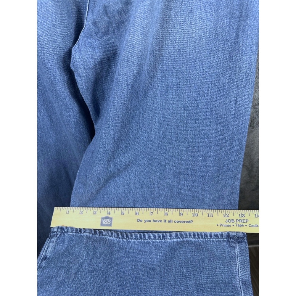 NWT LOFT The Palazzo Wide Leg Jeans Blue Medium Wash Tie Waist Size 30/10 NEW - Picture 3 of 5